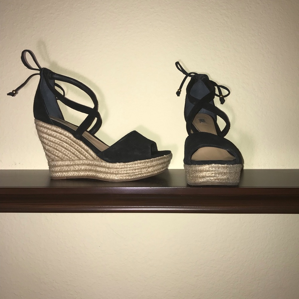 Ugg Black Wedges size 10